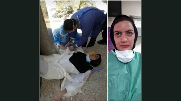 بیهوش شدن پرستار زحمتکش در خوزستان + عکس تلخ