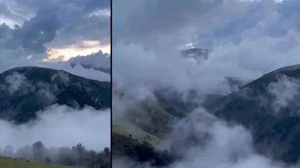 ببینید / تصویری زیبا از جاده پونل به خلخال + فیلم