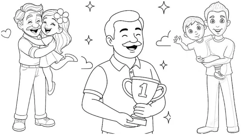 نقاشی ماندگار برای رنگ آمیزی به مناسبت روز پدر