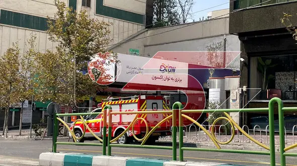 فیلم محل انفجار مرگبار پمپ بنزین ساعی در خیابان ولیعصر تهران