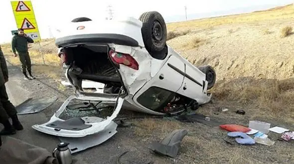 واژگونی مرگبار پژو 206 در نظرآباد