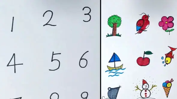 نقاشی های متنوع با اعداد + فیلم