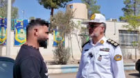 از جاده تا آتش زیر ماشین خودروی متخلف در سمنان توقیف شد!