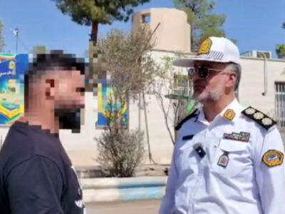 از جاده تا آتش زیر ماشین خودروی متخلف در سمنان توقیف شد!