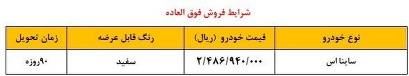 فروش فوق العاده سایپا