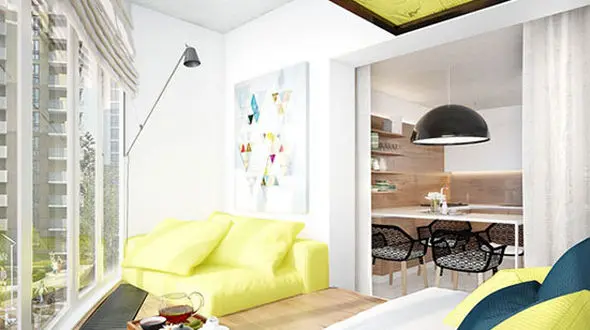 دکوراسیون داخلی آپارتمانی با رنگ های جسورانه و غیر معمول +عکس