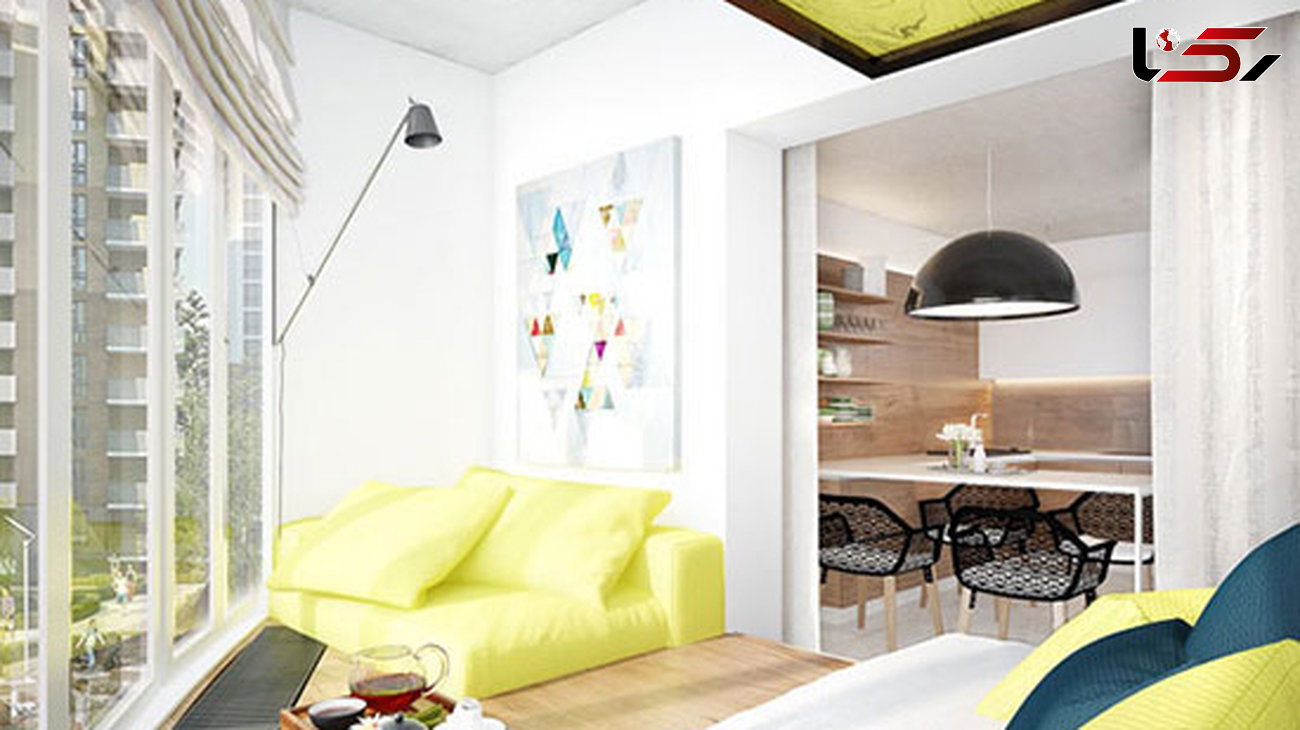 دکوراسیون داخلی آپارتمانی با رنگ های جسورانه و غیر معمول +عکس