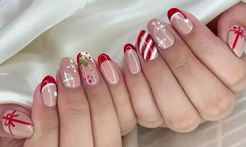 طراحی ناخن‌ برای کریسمس