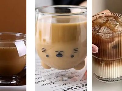 لذت نوشیدن قهوه با 15 مدل لیوان شیشه‌ ای شیک و زیبا