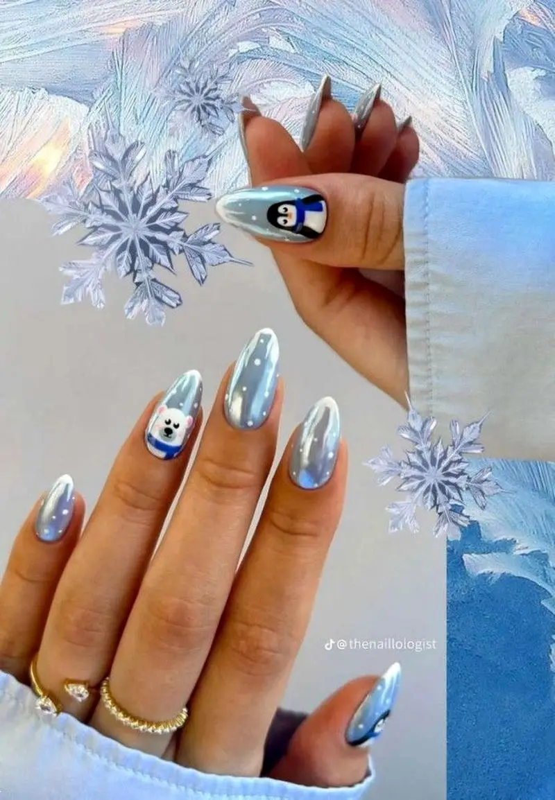 ناخن زمستانی | 30 طرح ناخن زمستانی ساده و شیک مناسب عروسی و تولد و حتی روزمره در تنوع بالا