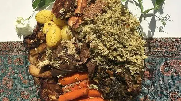 طرز تهیه سبزی پلو سمنانی + فیلم