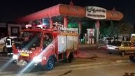 آتش سوزی هولناک در پمپ بنزین میدان احسان شیراز