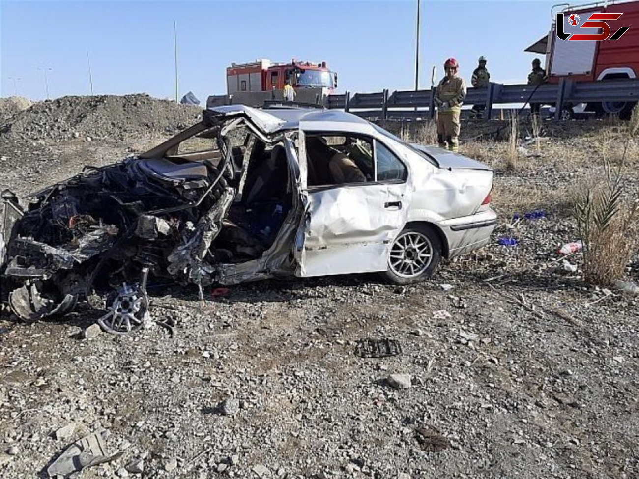 نجات معجزه آسای راننده شیرازی در تصادف بلوار چمران 
