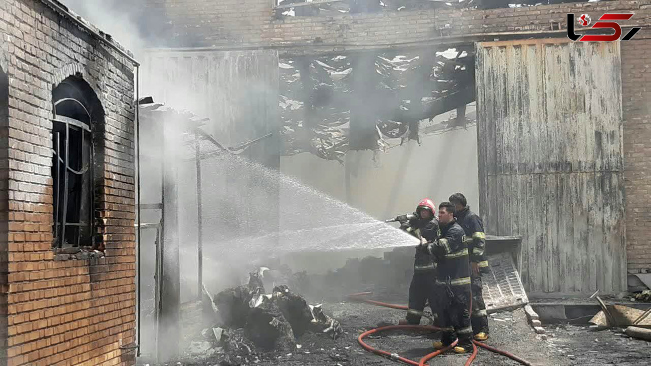 آتش کارخانه تولیدی ورامین را سوزاند