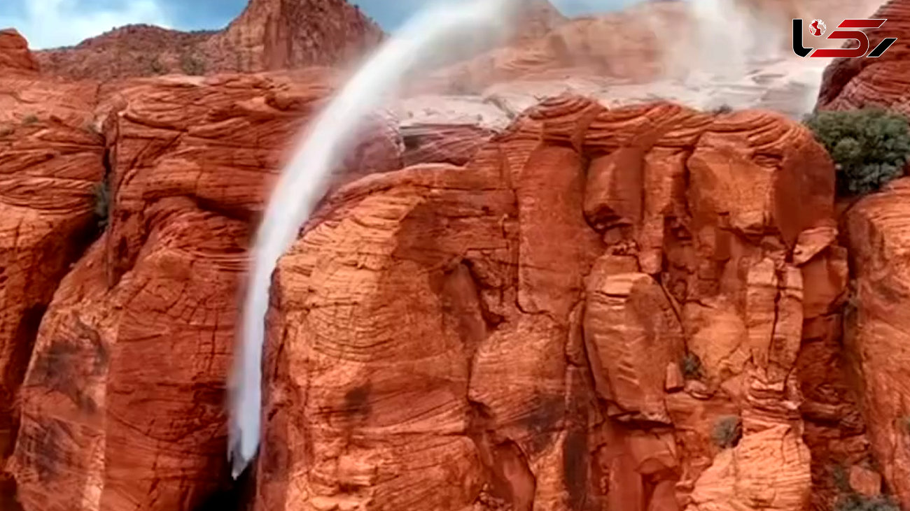 ببینید / آبشار معکوس واقع در شهر یوتا در جنوب غربی واشنگتن +فیلم