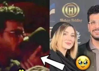 فیلم/ بوسه احساسی و عاشقانه امیرحسین قیاسی بر پیشانی همسرش لحظه بردن اولین جایز‌اش/ چشمامون قلبی شد که..!