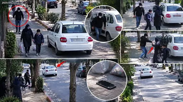 فیلم صحنه موبایل قاپی از یک زن در سعادت آباد تهران / دزدان با ماشین ساینا آمده بودند + گفتگو