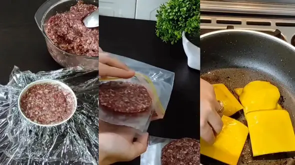 همبرگر خانگی بدون پیاز + فیلم