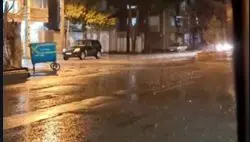 فیلم بارش‌های شدید در نیشابور