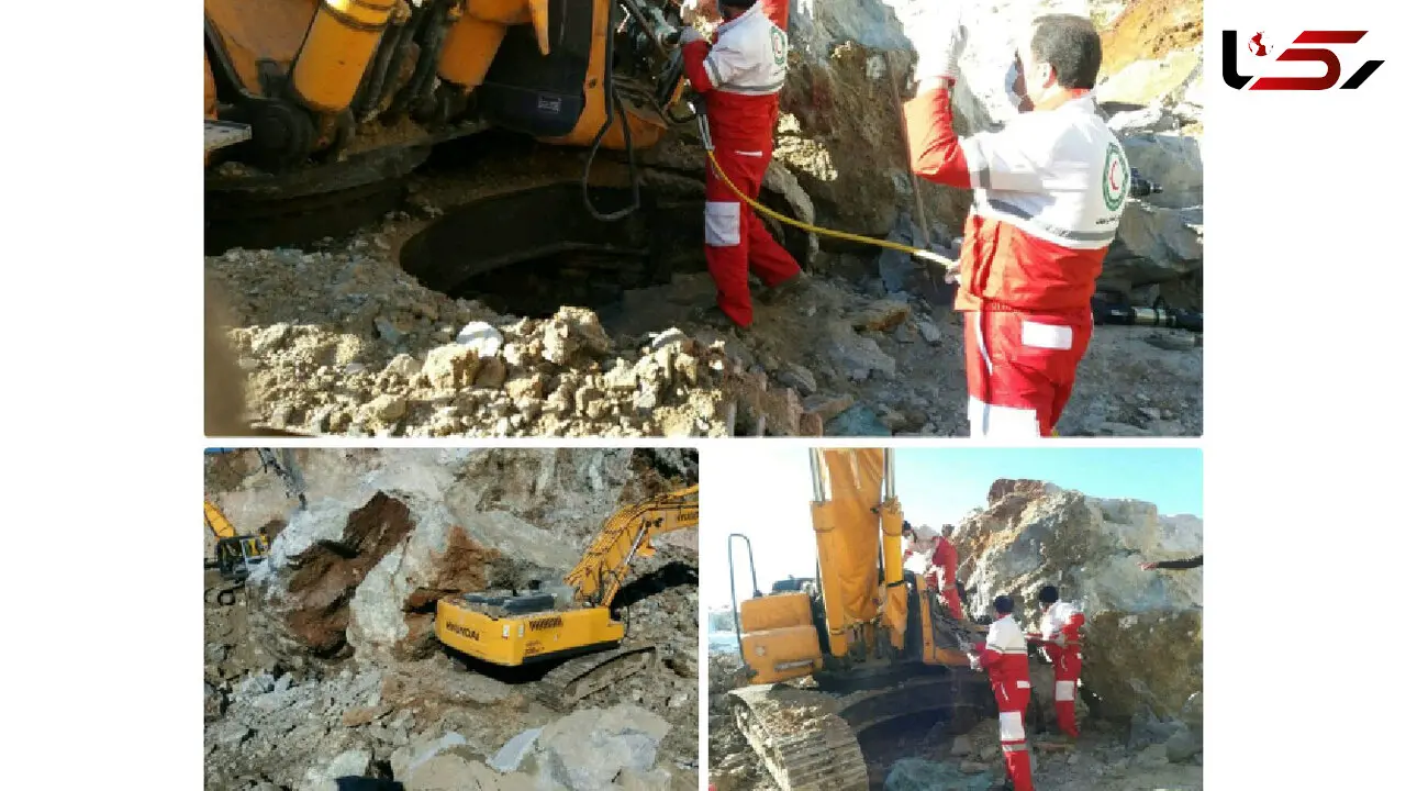 ریزش معدن جان راننده بیل مکانیکی را در زنجان گرفت + عکس 
