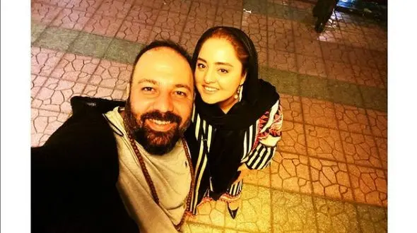 لوس بازی نرگس محمدی در تولد همسرش علی اوجی + عکس