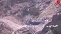 لحظه انفجار خودروهای مزدوران سعودی توسط یمنی‌ها+فیلم