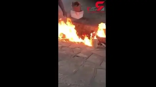 فیلم وحشتناک از آتش زدن 2 بی خانمان توسط پسر میلیاردر