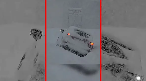 فیلم مدفون شدن خودروها زیر برف در اسوگو نیویورک