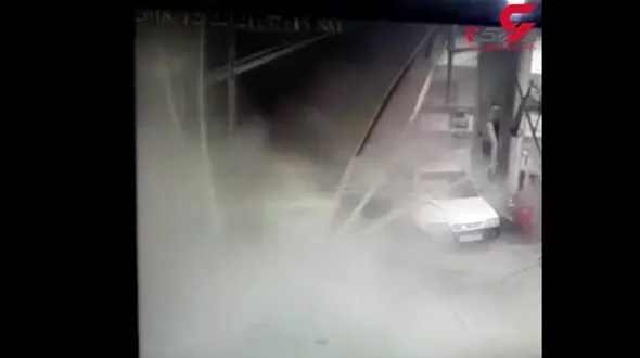 لحظه وحشتناک انفجار  در ایستگاه CNG + فیلم