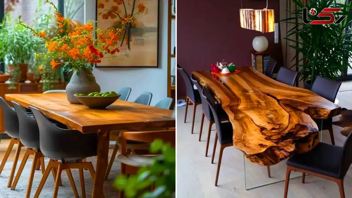 میز غذاخوری چوبی شیک؛ لمس زیبایی و اصالت در دکوراسیون مدرن