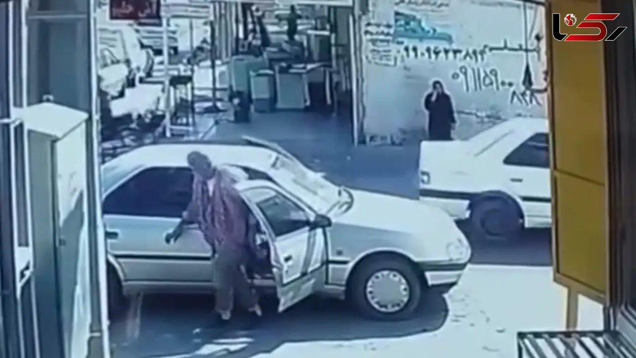 فیلم لحظه سرقت مسلحانه از طلافروشی در خیابان معلم رودان هرمزگان