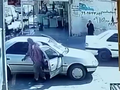 فیلم لحظه سرقت مسلحانه از طلافروشی در خیابان معلم رودان هرمزگان