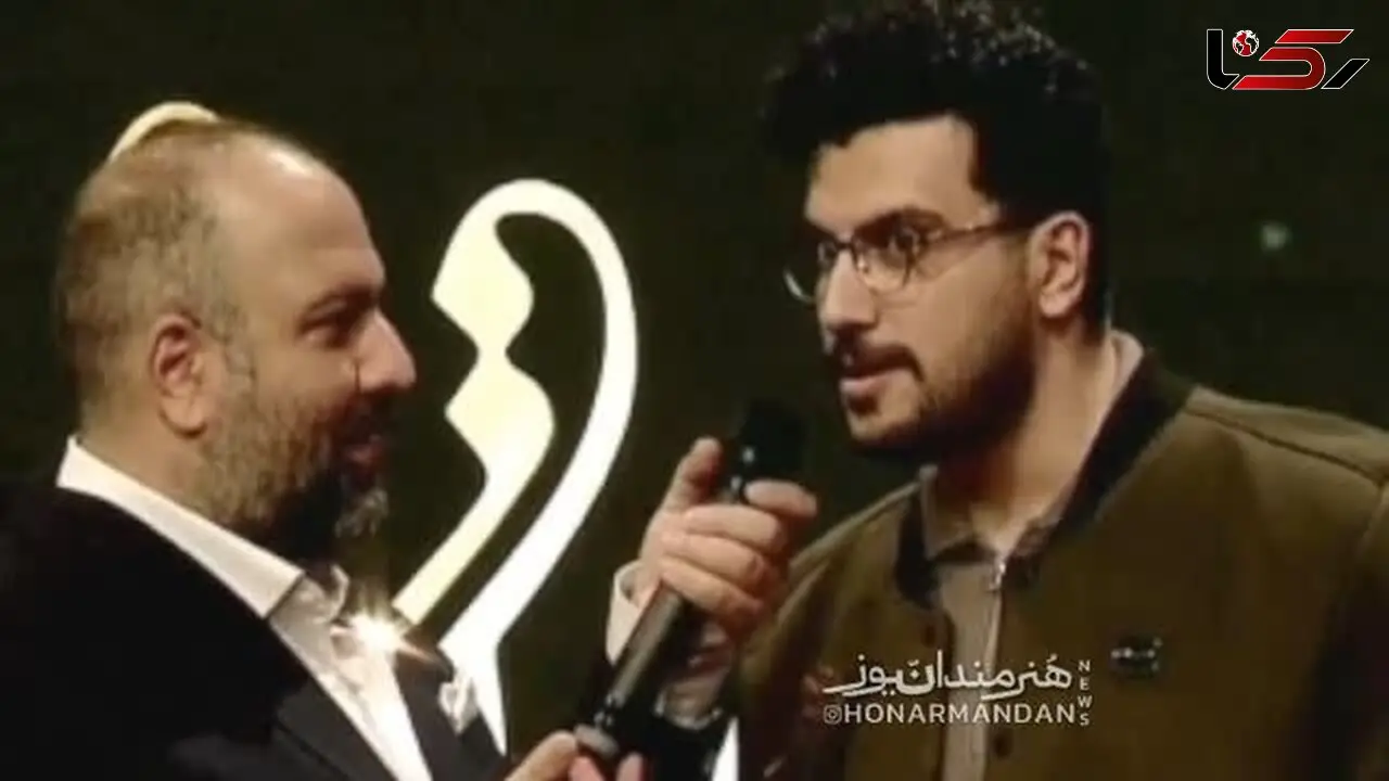 فیلم / امیرحسین قیاسی در جشن حافظ: وای جایزه گرفتم  گفتن با علی اوجی باشی حله همه چی