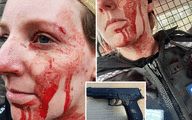 Bloodied policewoman feared she would die when girl, 14, pointed gun at her head