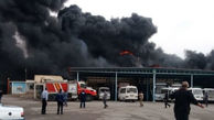 آتش سوزی مهیب در شرکت نفت و گاز مسجد سلیمان 