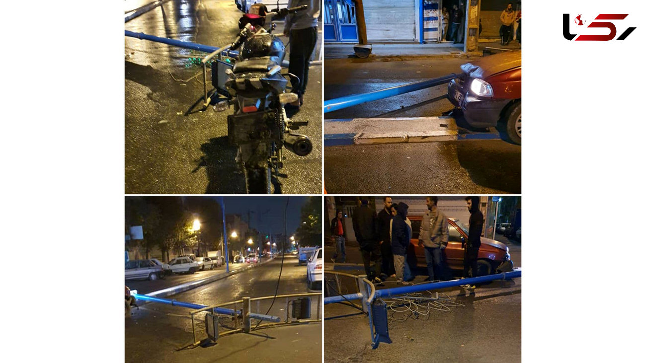  تصادف دزدان بدشانس با یک چراغ برق/ در گلستان تهران رخ داد