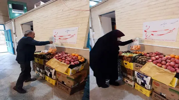 میوه فروش گلپایگانی سبد مهربانی برای شب یلدا تدارک دید + فیلم