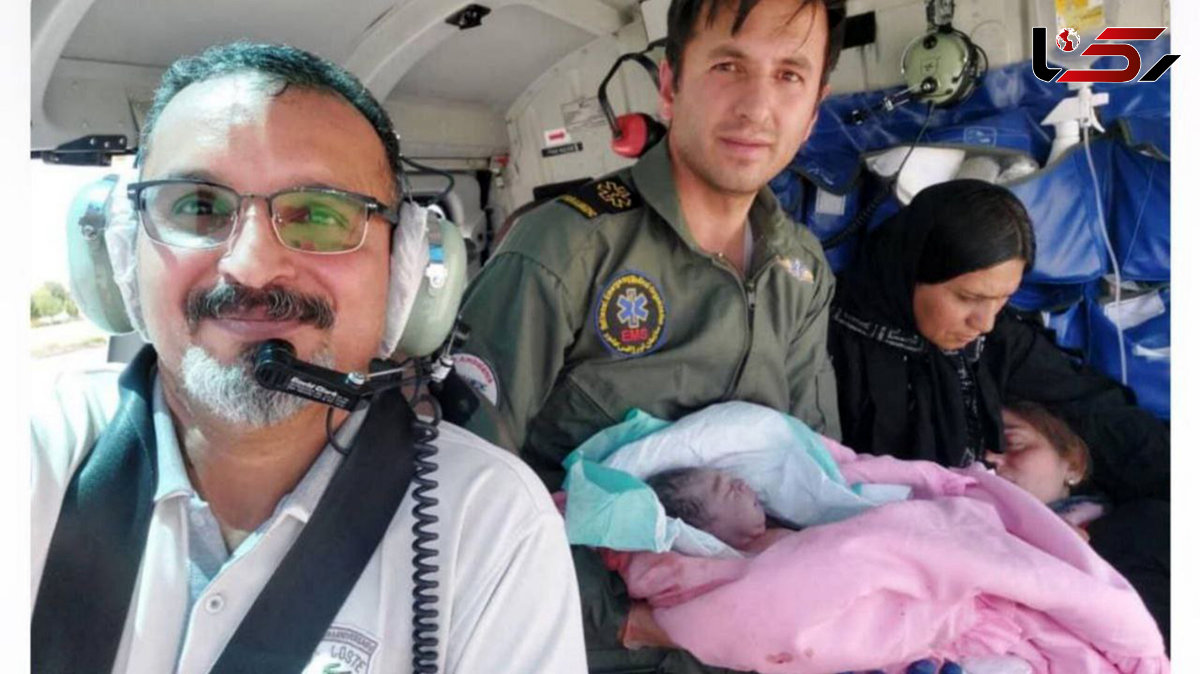  بالگرد اورژانس محل تولد نوزاد در دل آسمان شد 
