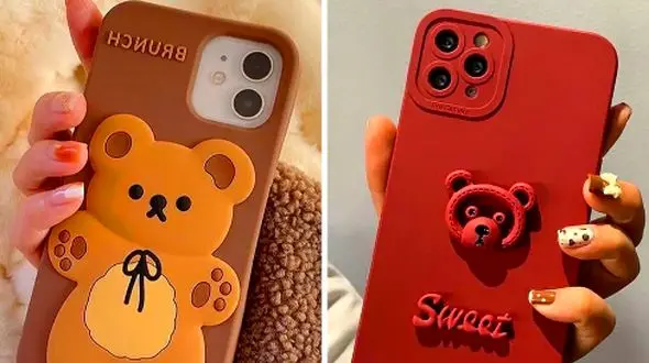 قاب گوشی دخترانه با طرح خرسی؛ انتخابی شیرین و مد روز