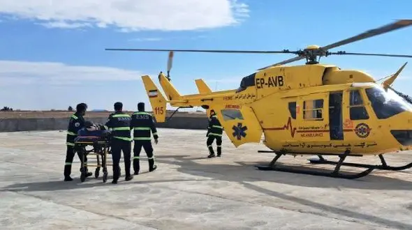 انتقال هوایی 2 بیمار بدحال در تهران به بیمارستان با بالگرد