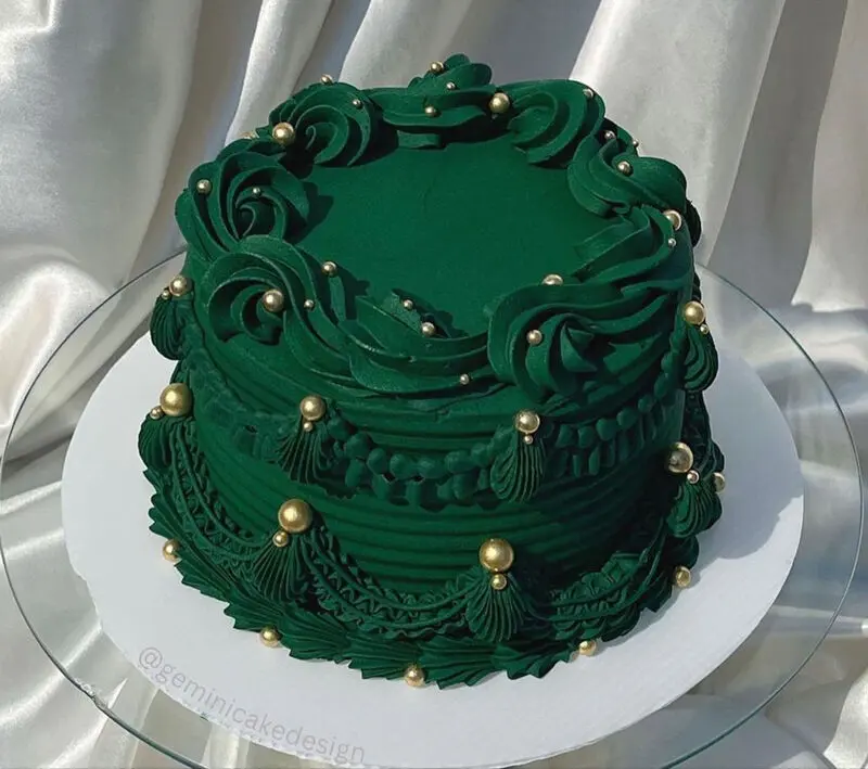 کیک تولد سبز پسرانه