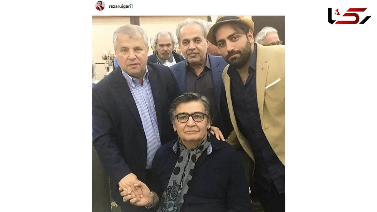 بازیگر معروف مرد در کنار سلطان فوتبال ایران +عکس