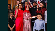 زن فلسطینی عضو جدید کنگره آمریکا با لباس سنتی فلسطین قسم یاد کرد+عکس