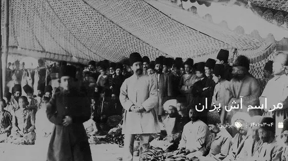 عکس تاریخی از مراسم آش پزان ناصرالدین شاه