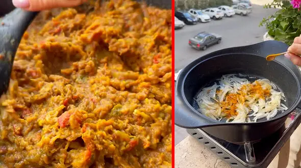 لقمه گوشت و بادمجون پیشنهاد ما برای شام امشب + فیلم