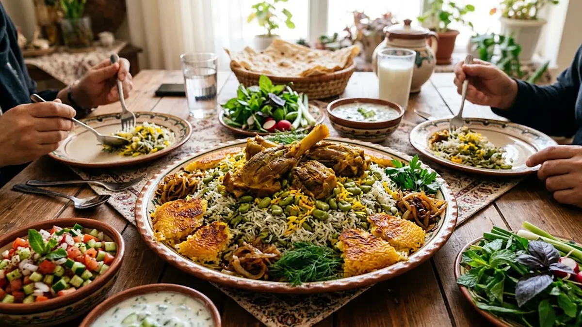 آموزش پخت باقالی پلو با گوشت