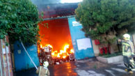 فوری / آتش سوزی بزرگ در آزادگان تهران + فیلم