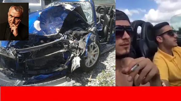 فیلم لحظه تصادف وحشتناک بازیگر سریال های ترکیه ای / مصطفی به شدت مجروح شد + تصاویر