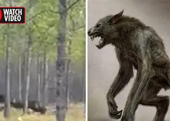 فیلم واقعی  لحظه حمله موجود سیاه عجیب الخلقه به یک سگ / همه حیرت کردند !