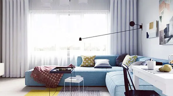 یک چیدمان  و نقشه جالب برای خانه 60 متری +عکس 